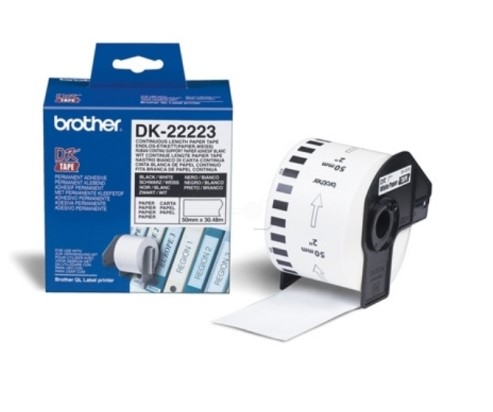 Brother Label - 54mm x 30.48 Meters Continuous Paper Roll DK22223