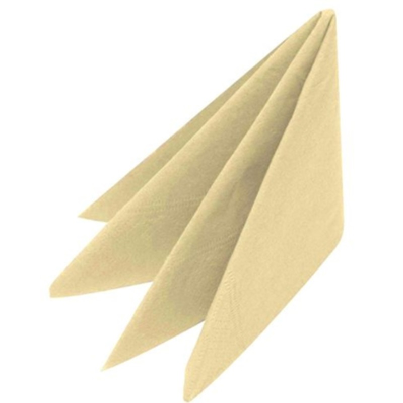 Dinner Napkins Cream - 2Ply 40x40cm 4x Fold - 100x Per Pack