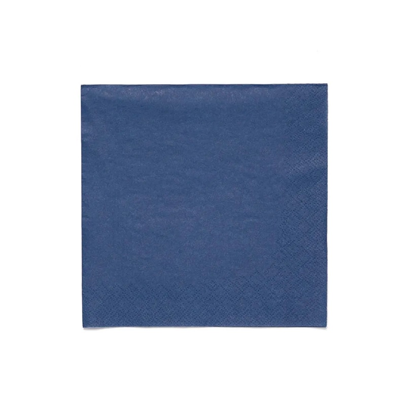 Dinner Napkins Blue - 2Ply 40x40cm 4x Fold - 100x Per Pack