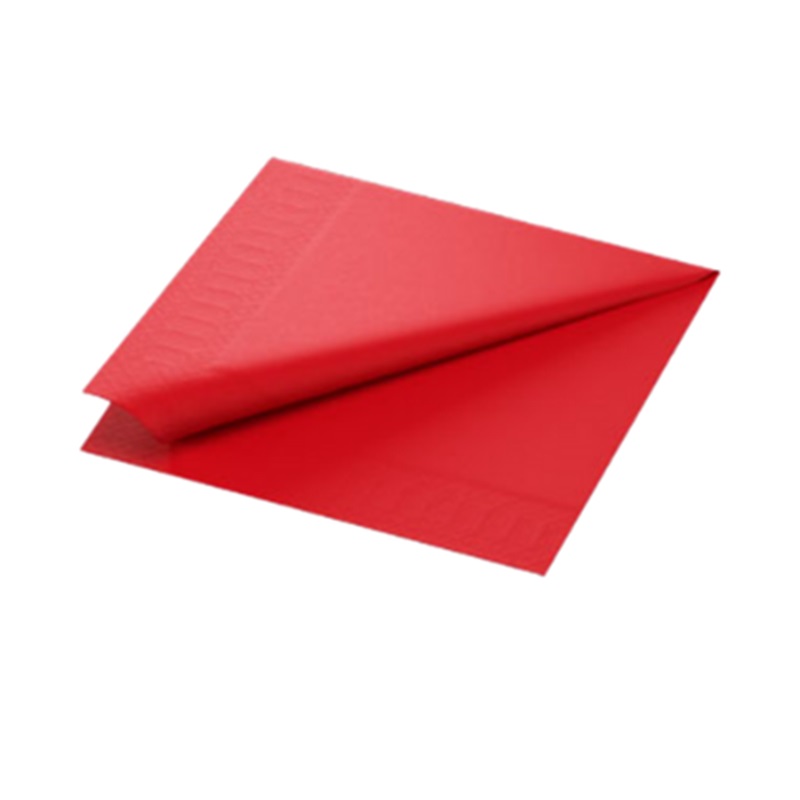 Dinner Napkins Red - 2Ply 40x40cm 4x Fold - 100x Per Pack