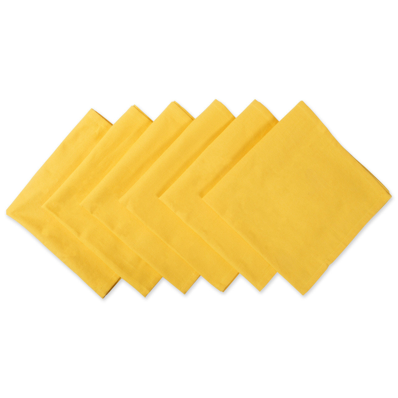 Dinner Napkins Yellow - 2Ply 40x40cm 4x Fold - 100x Per Pack