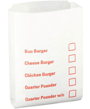 Burger Bag With TickBox - Pack of 1,000 
