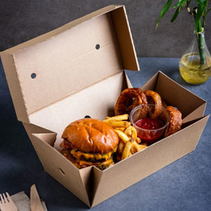 Burger Meal Box - Premium Corrugated - 100x Per Case
