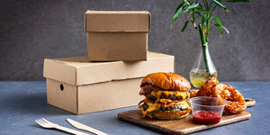 Burger Meal Box - Premium Corrugated - 100 Per Pack