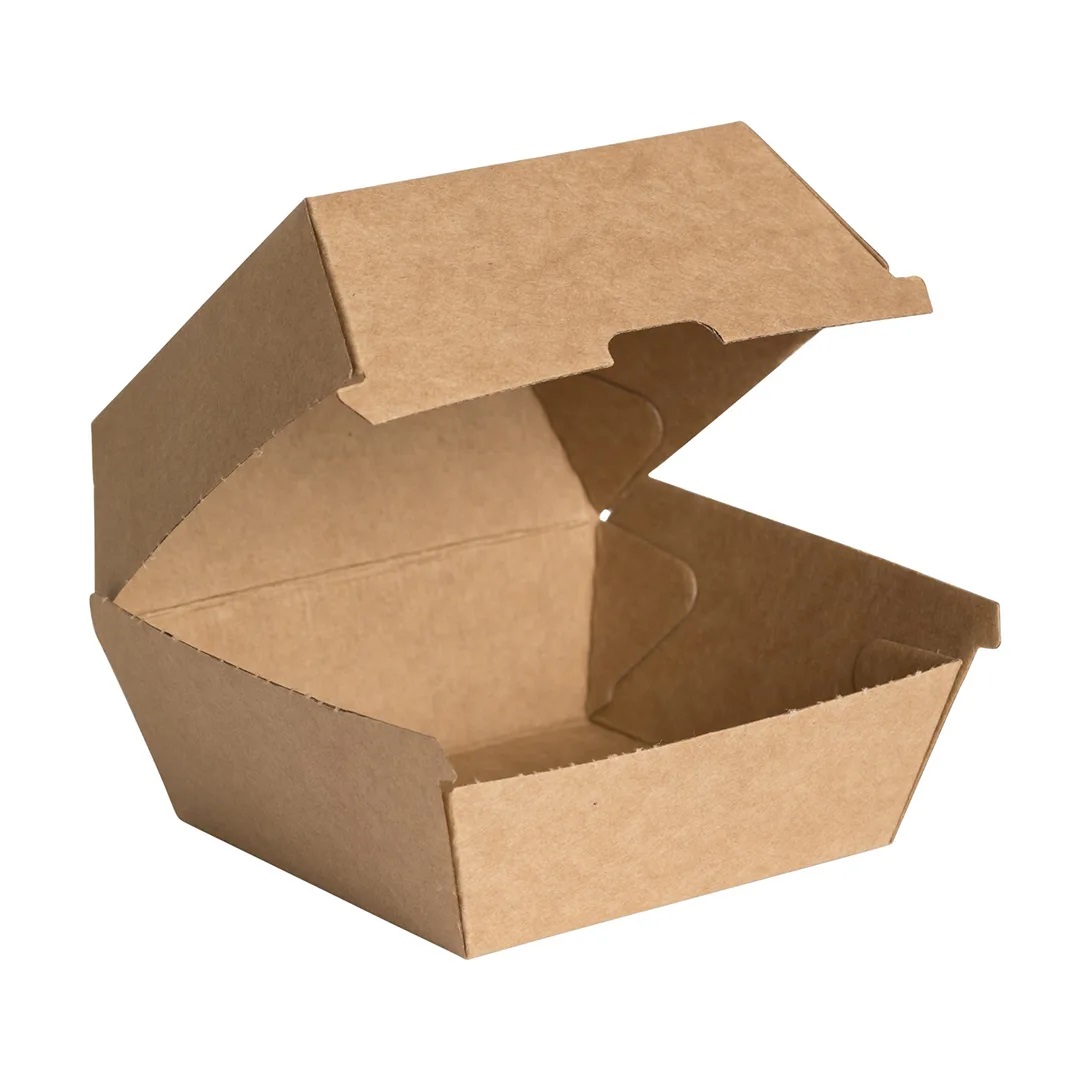 Kraft Burger Box - PE Coated Large - 50x Per Pack