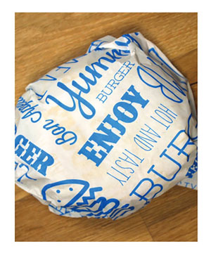Blue Burger Wraps GreaseProof 250mm x 330mm - Pack of 1000