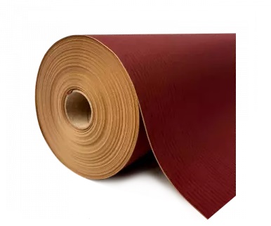 Burgundy Pure Ribbed Kraft Rolls - 500mm x 100m 65gsm - 1x Roll Per Pack