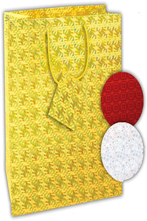 Large Holographic Gift Bag - 12 x Assorted Pack