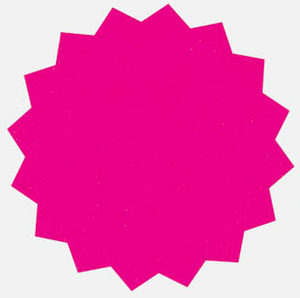 Fluorescent Shaped Stars - 128mm - Pack of 18