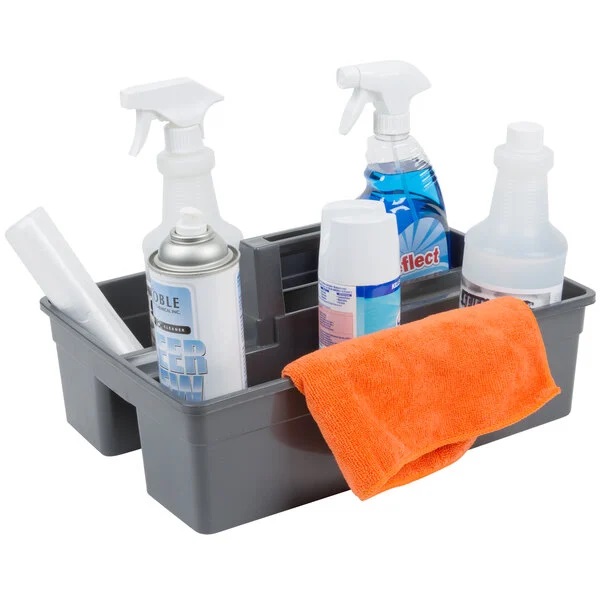 Cleaning Caddy Grey 4 Compartments - 1x Per Pack