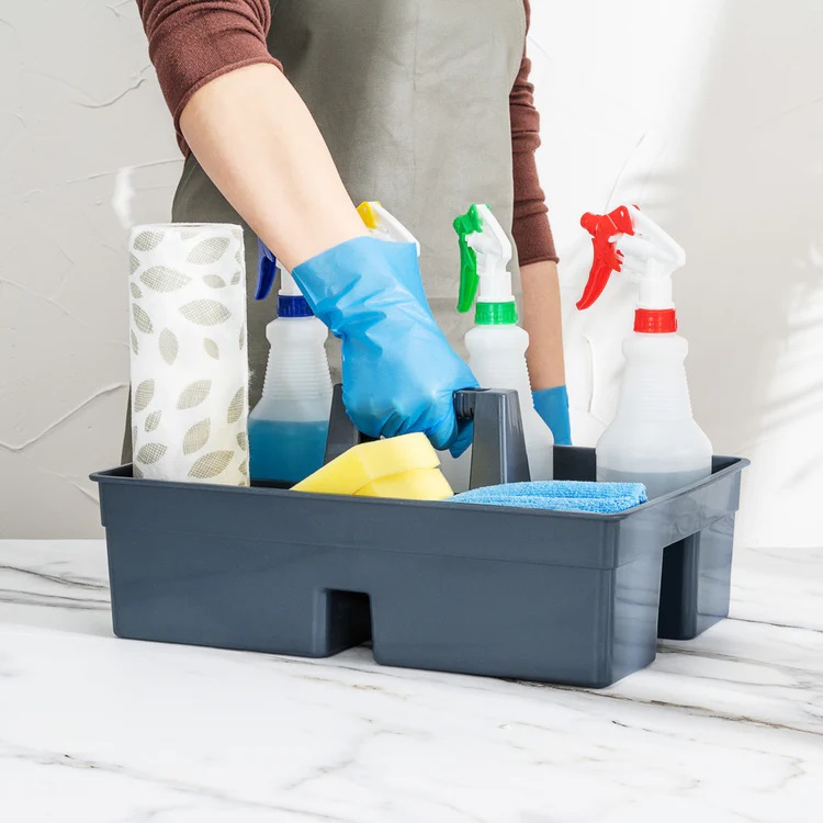 Cleaning Caddy Grey 4 Compartments - 1x Per Pack