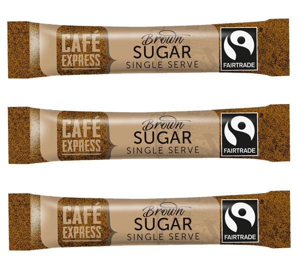 Cafe Express Fairtrade Brown Sugar Sticks 2.5 Grams - 1000x Per Pack