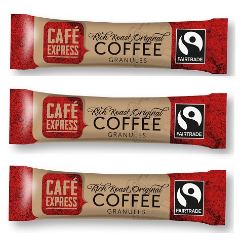 Cafe Express Fairtrade Coffee Sticks 1.5 Grams - 500x Per Pack