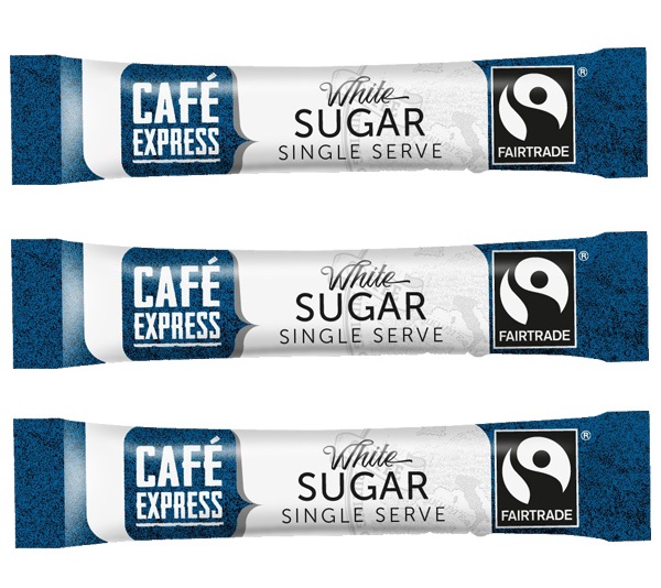 Cafe Express Fairtrade White Sugar Sticks 2.5 Grams - 1000x Per Pack