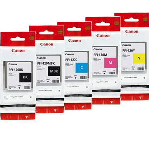 Canon PFI-120 Value Pack Pigment Ink Set - 5 x 130ml