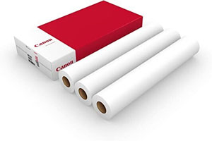 Canon 841mm x 50m Plotter Paper Roll 75gsm - 3x Rolls Per Pack