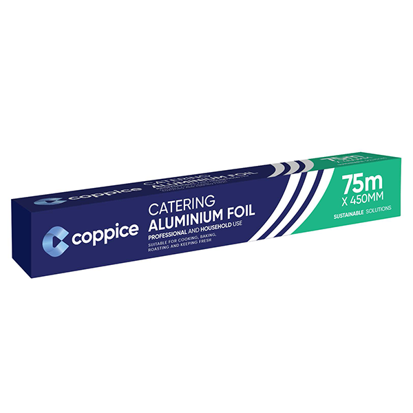 Catering Aluminium Foil Rolls - 450mm x 75M - 1x Per Pack