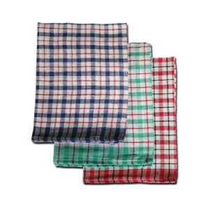 Tea Towels Check Design 430mm x 680mm - 10 Per Pack
