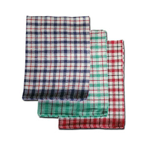 Economy Tea Towels Terry Check 430mm x 680mm - 10 Per Pack