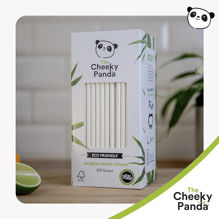 Bamboo Straws White - 6mm x 200mm - 250x Per Pack