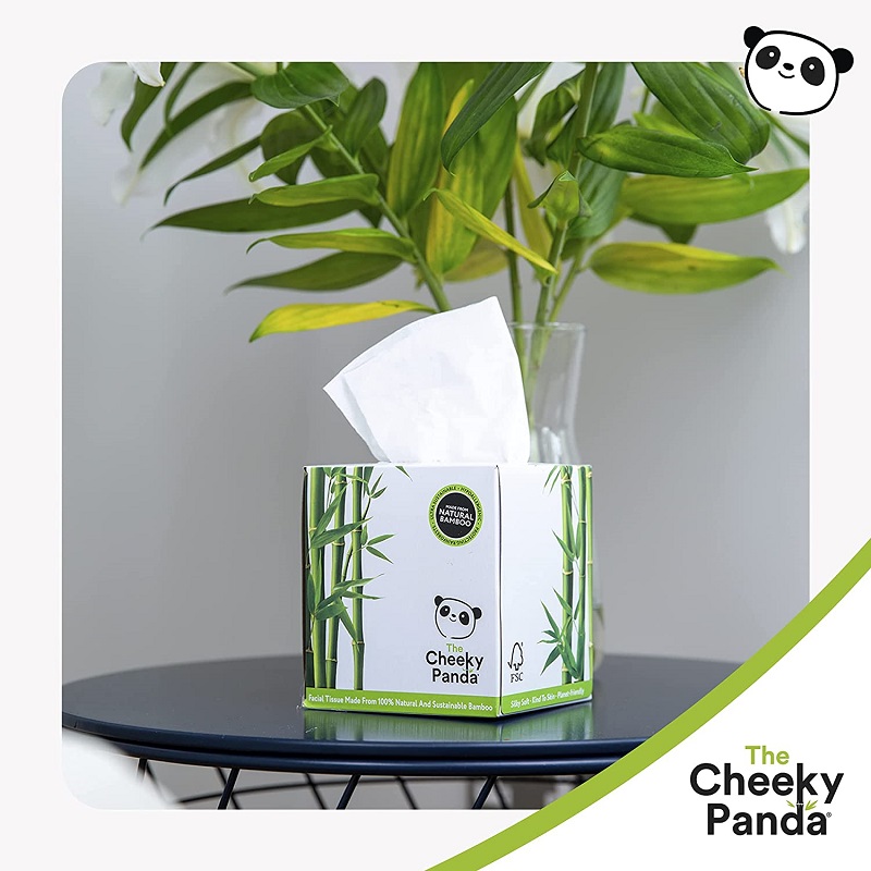 Cheeky Panda 3Ply Facial Tissue Flat Box -  80x Sheets Per Pack