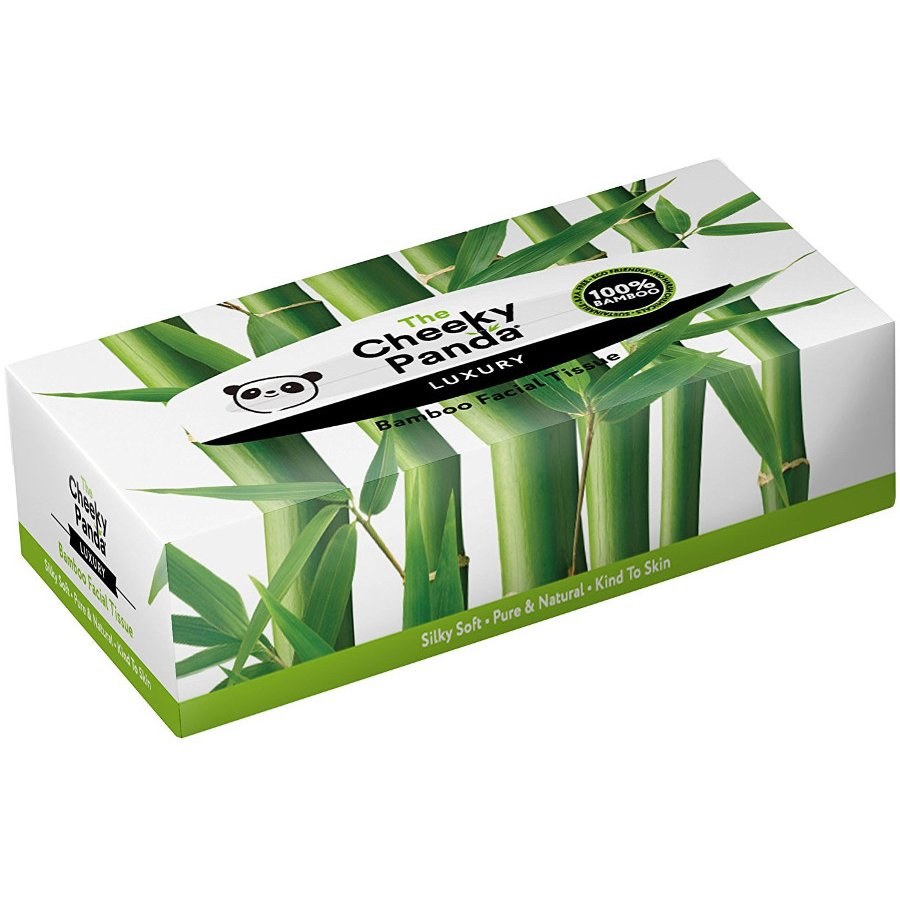 Cheeky Panda 3Ply Facial Tissue Flat Box -  80x Sheets Per Pack