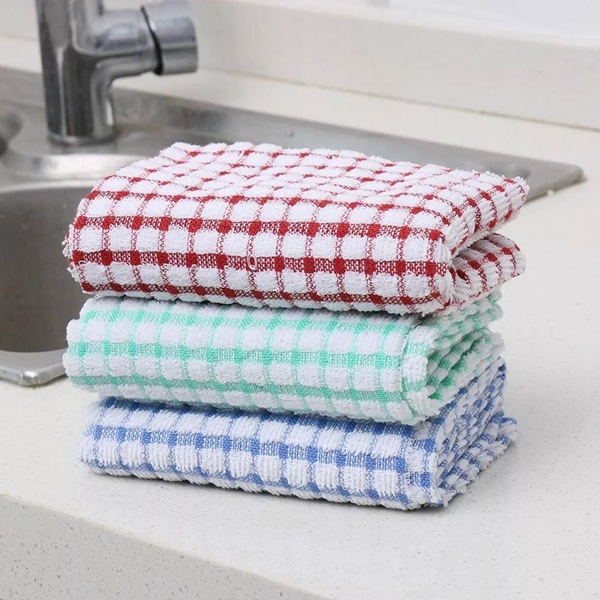 Standard Tea Towel Terry Check 460mm x 680mm - 10x Per Pack