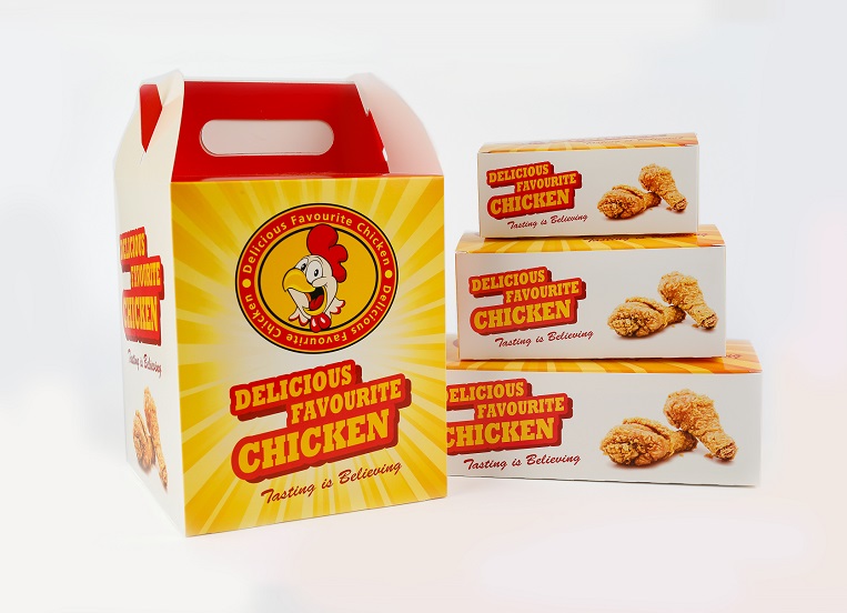Large - Chicken Fast Food Snack Boxes - 200x Per Pack
