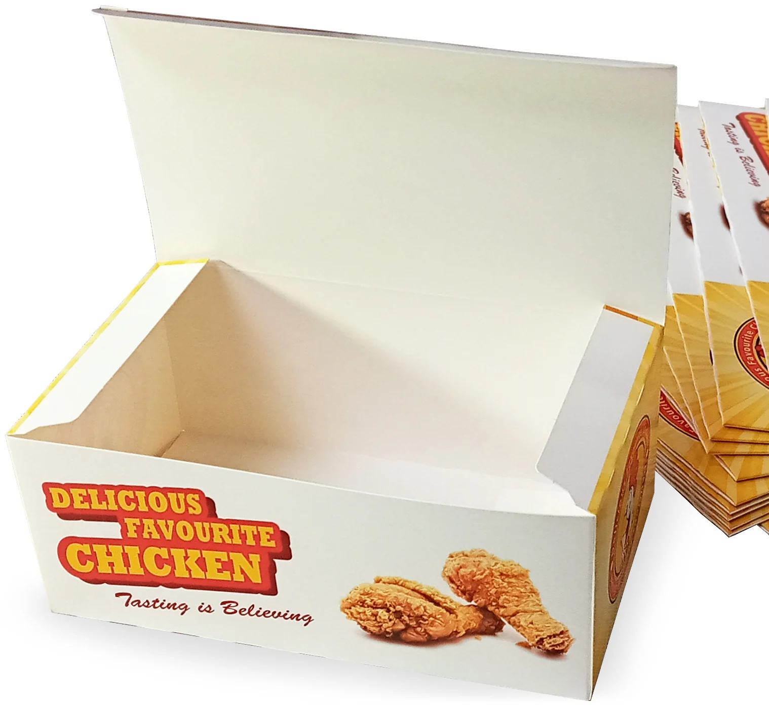 Large - Chicken Fast Food Snack Boxes - 200x Per Pack