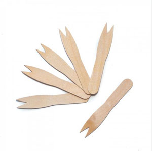Wooden Chip Fork Biodegradable - 100x Per Pack
