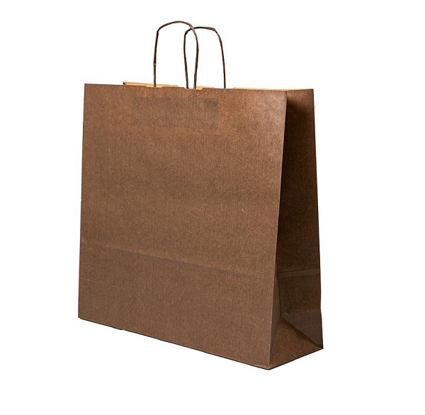 Luxury Chocolate Paper Bags - Wide Large Twist Handle - 50x Per Pack