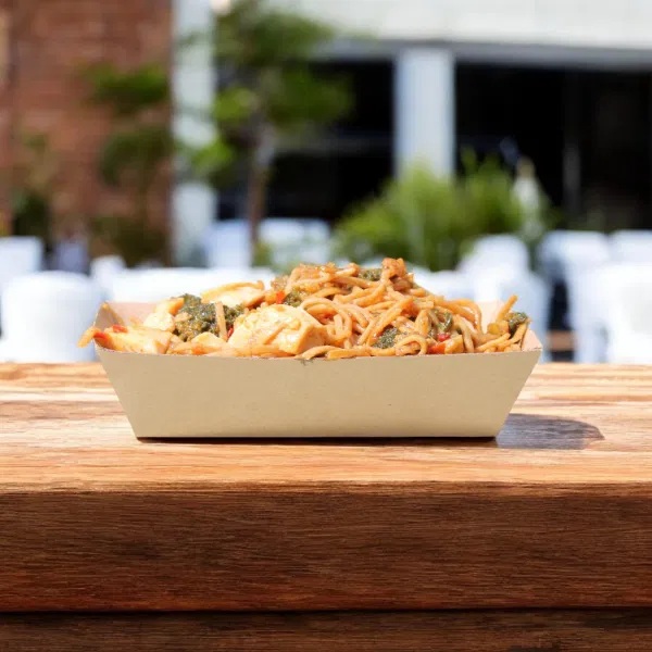 Corrugated Compostable  Tray - No. 99 - 160mm x 131mm x 38mm - 100 Per Pack