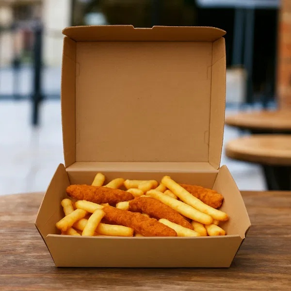 Corrugated Clamshell Box - No. 12 -178mm x 165mm x 30mm - 50x Per Pack