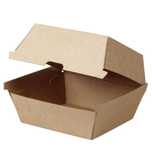 Clamshell Kraft Burger Box Medium - 250 Per Pack