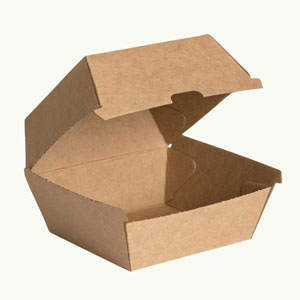 Clamshell Kraft Burger Box Medium - 250 Per Pack