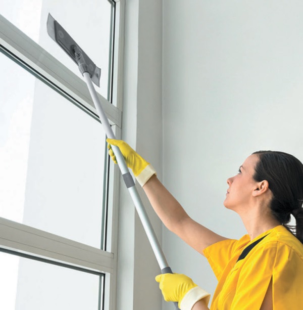 Aluminium Telescopic Handle - Glass System Yellow - 1x Per Pack