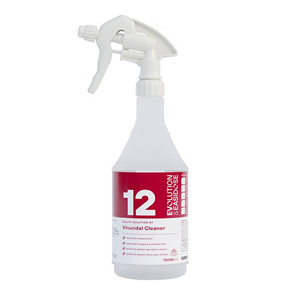 Easidose No. 12 Virucidal Washroom & Bathroom Cleaner - 750ml Empty Spray Bottle