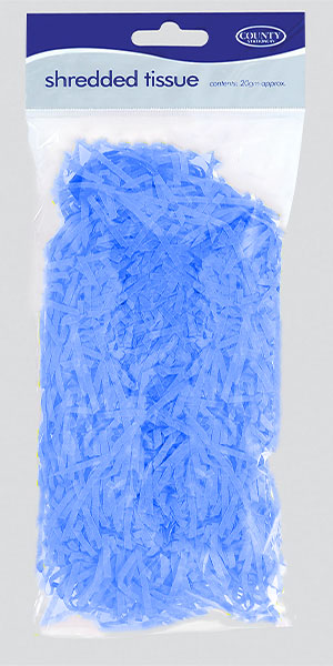 Blue Shredded Tissue Paper 20g - 1 Per Pack