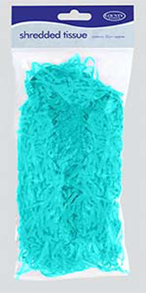 Turquoise Shredded Tissue Paper 20g - 1 Per Pack