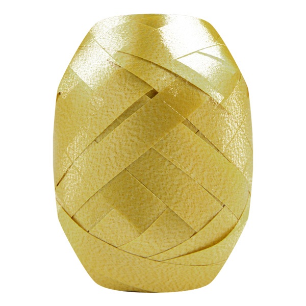 Curling Ribbon Gold Glossy - 7mm x 10m  - 1x Roll Per Pack