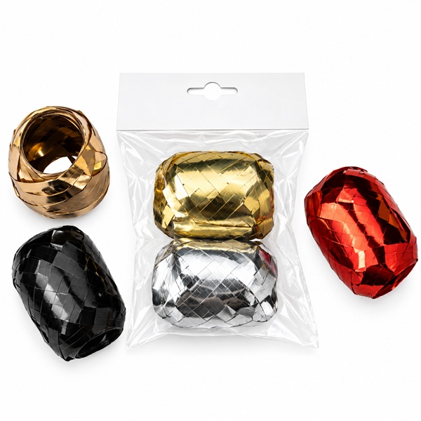 Ribbon Metallic Cobs - 7mm x 10m  - 2x Rolls Per Pack