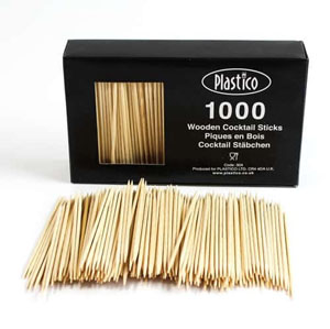 Wooden Cocktail Sticks - 1,000 Per Pack