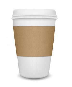 8oz Coffee Cup Sleeve - 100x Per Pack