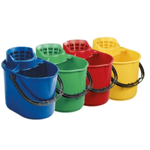 Delux Mop Bucket with Wringer Red 12 Litre - 1x Per Pack