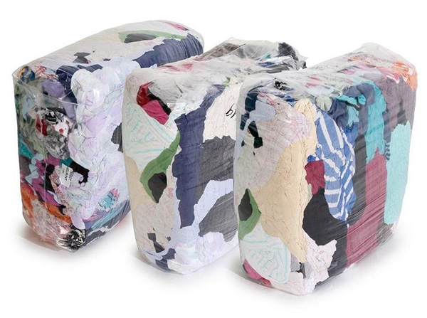Coloured Cotton Wiping Rags - 9KG Bale