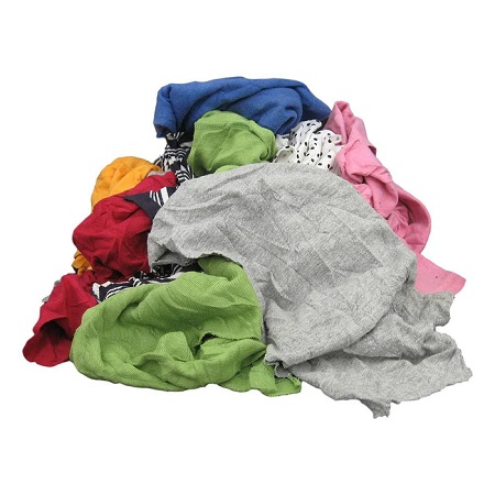 Coloured T-Shirt Wiping Rags - Grade A - 9KG Per Bale