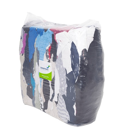Coloured T-Shirt Wiping Rags - Grade A - 9KG Per Bale