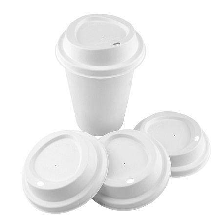 4oz White - Sip Cup Lids - Compostable Lids - 50x Per Pack