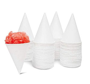 4oz Paper Water Cones Compostable - 200x Per Pack