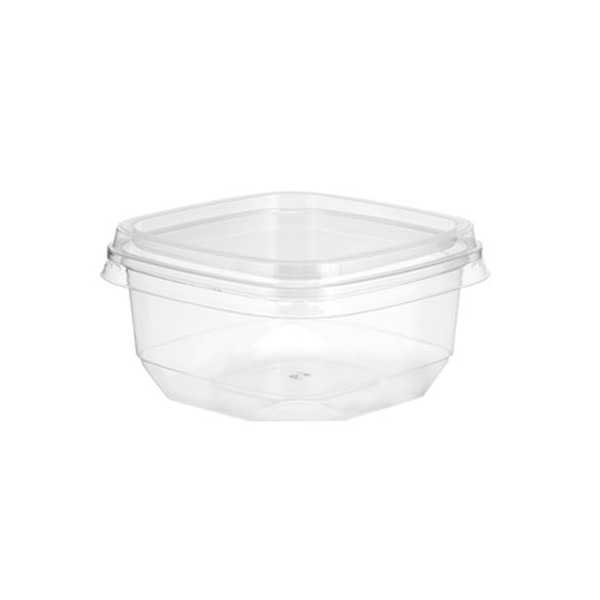 Deli Container Square PET (710ml/24oz) Clear - 400x Per Case